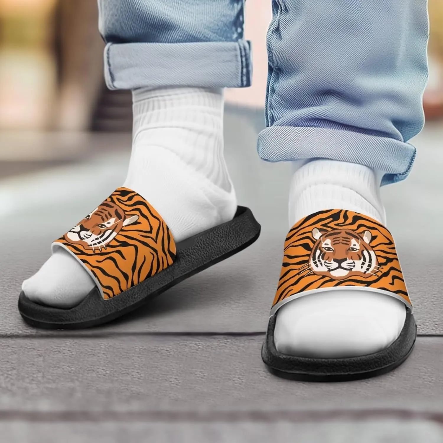 Kids Shower Slides Sandals for Boys Quick Drying Bathroom Indoor Outdoor Sandals Summer Beach Pool Slippers