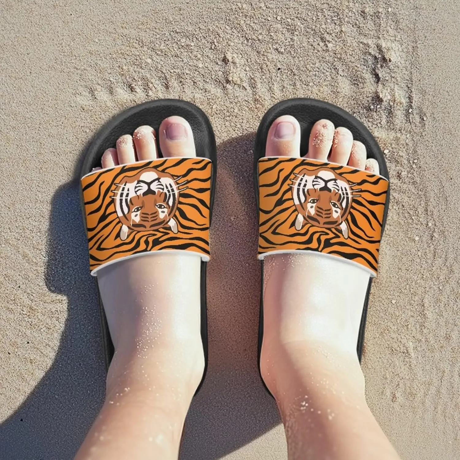 Kids Shower Slides Sandals for Boys Quick Drying Bathroom Indoor Outdoor Sandals Summer Beach Pool Slippers