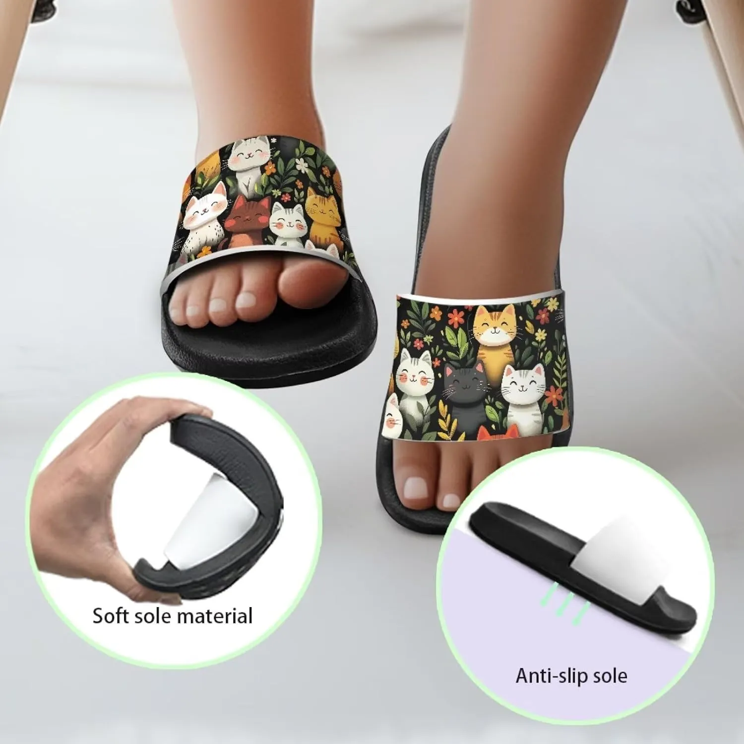 Kids Slides Slippers Waterproof Sandals for Girls & Boys Shower Shoes