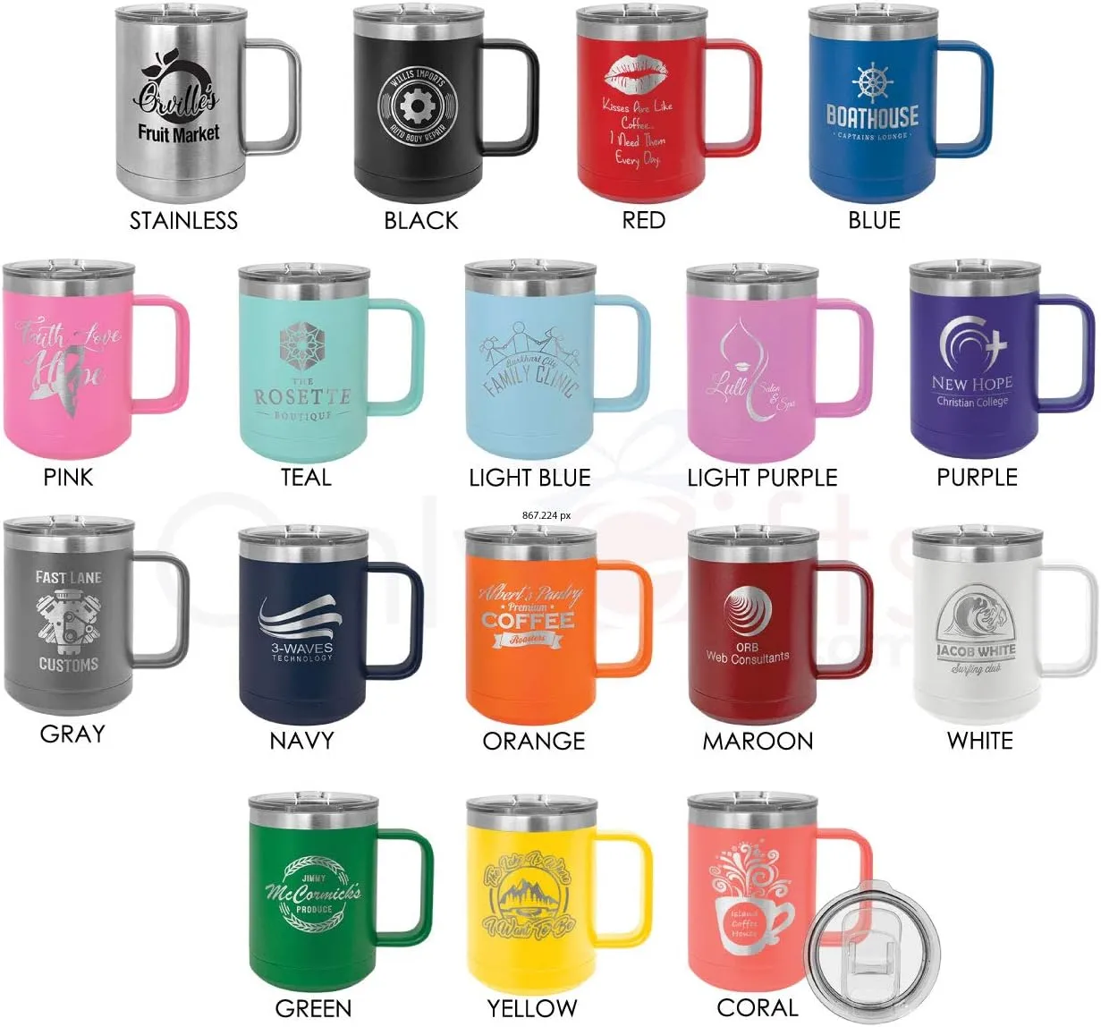 King Of The Grill BLACK 15 oz Coffee Cup w/Slide Top Lid | Insulated Travel Coffee Mug | BBQ & Grilling Gift Idea For Men Who Have Everything, Dad & Grandpa | Compare To Yeti Rambler | ONLYGIFTS.COM