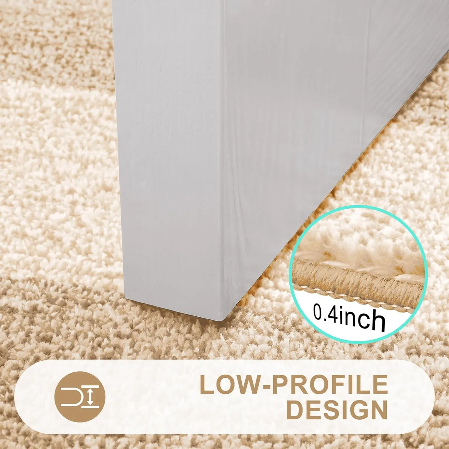 Kitinjoy Indoor Outdoor Door Mat, 30x17 Non-Slip Absorbent Dirt Trapper, Low-Profile Washable Inside Entrance Front Floor Mat, Sturdy Soft Entry Doormats for Entryway, Beige