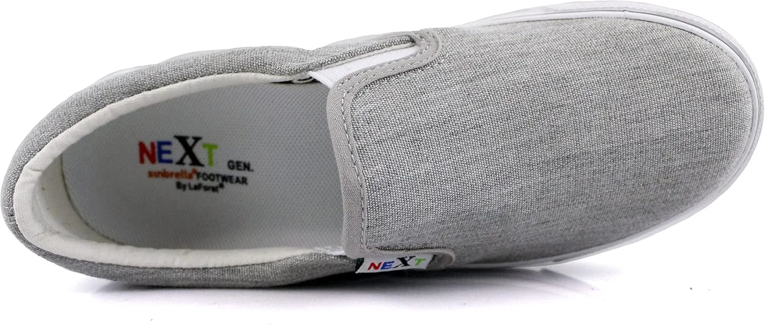 Laforst Mens Sunbrella Cotton Upper Nonslip Slip On Flat Shoes Grey