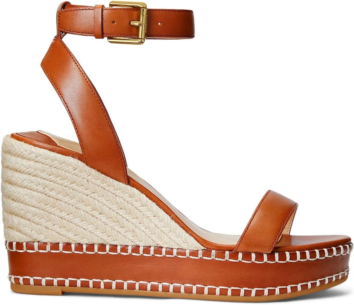 Lauren Ralph Lauren Women's Hilarie Burnished Leather Espadrille