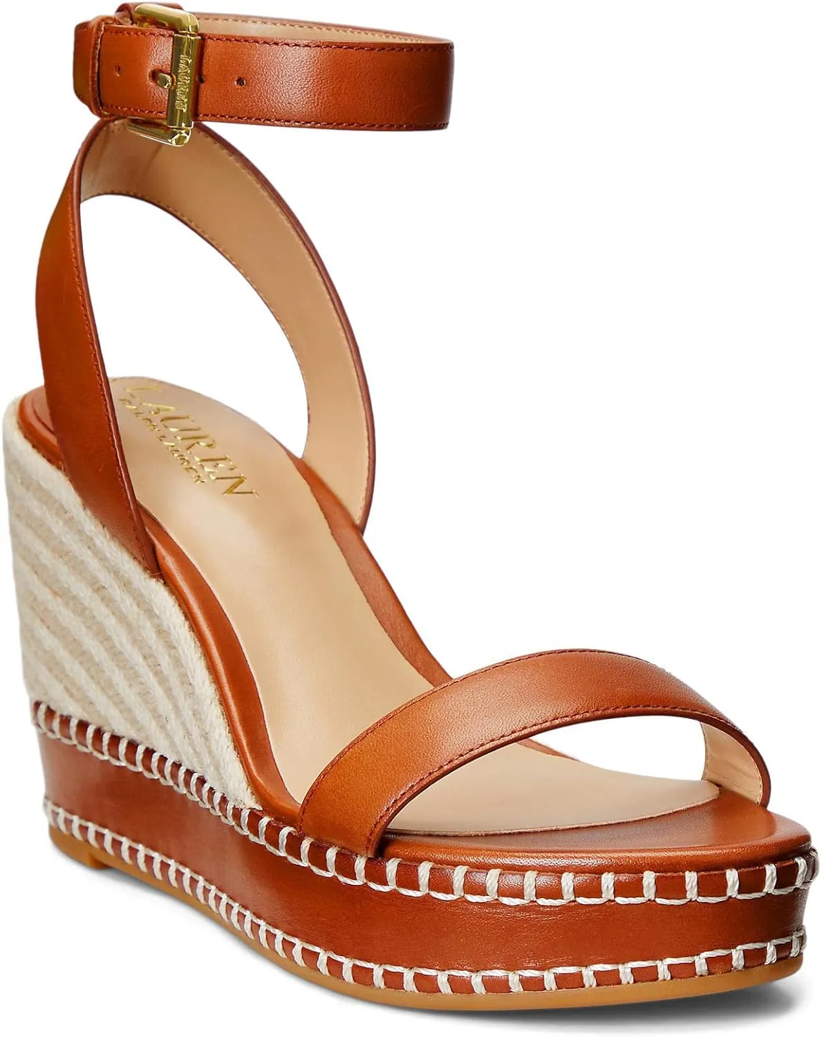 Lauren Ralph Lauren Women's Hilarie Burnished Leather Espadrille