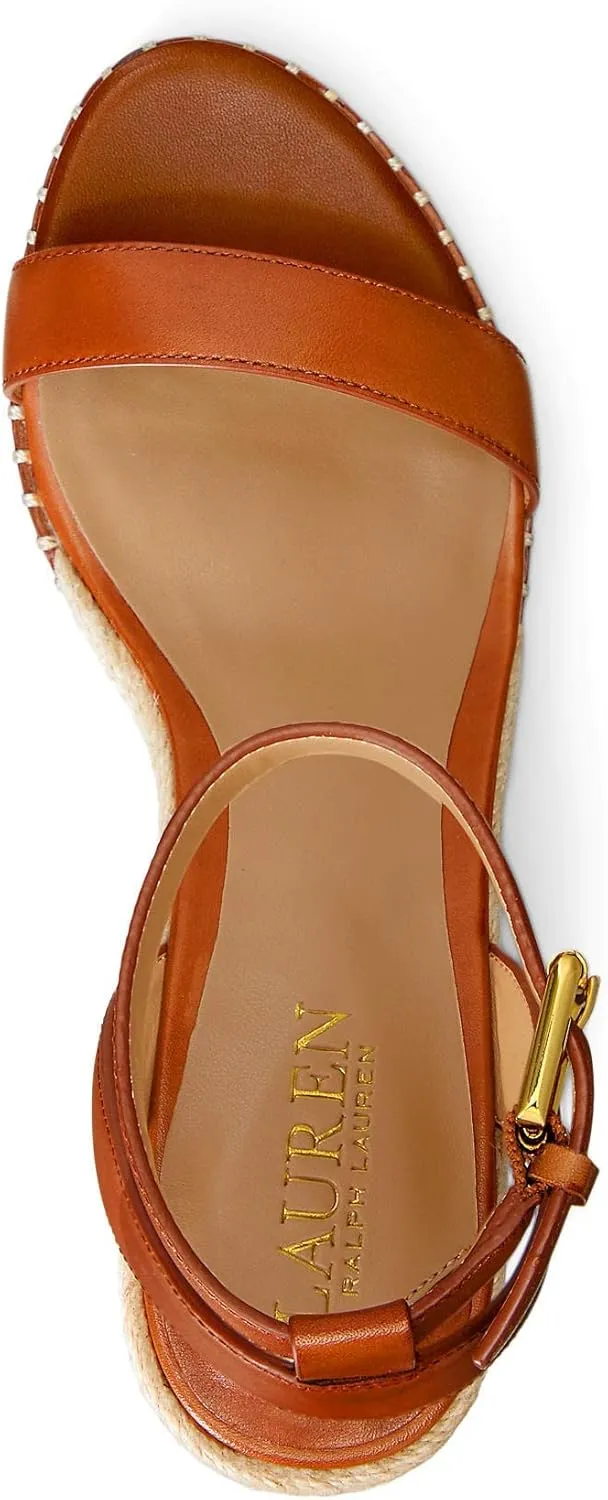 Lauren Ralph Lauren Women's Hilarie Burnished Leather Espadrille