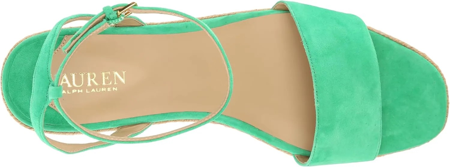 Lauren Ralph Lauren Women's Leona Suede Espadrille Wedge Sandal