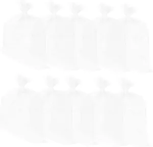 LIFKOME 10pcs Leak-proof Brine Bag Soft Plastic Bait Bags Handles for Groceries Food Fresh Keeping Cover Brine Container for Turkey or Transparent