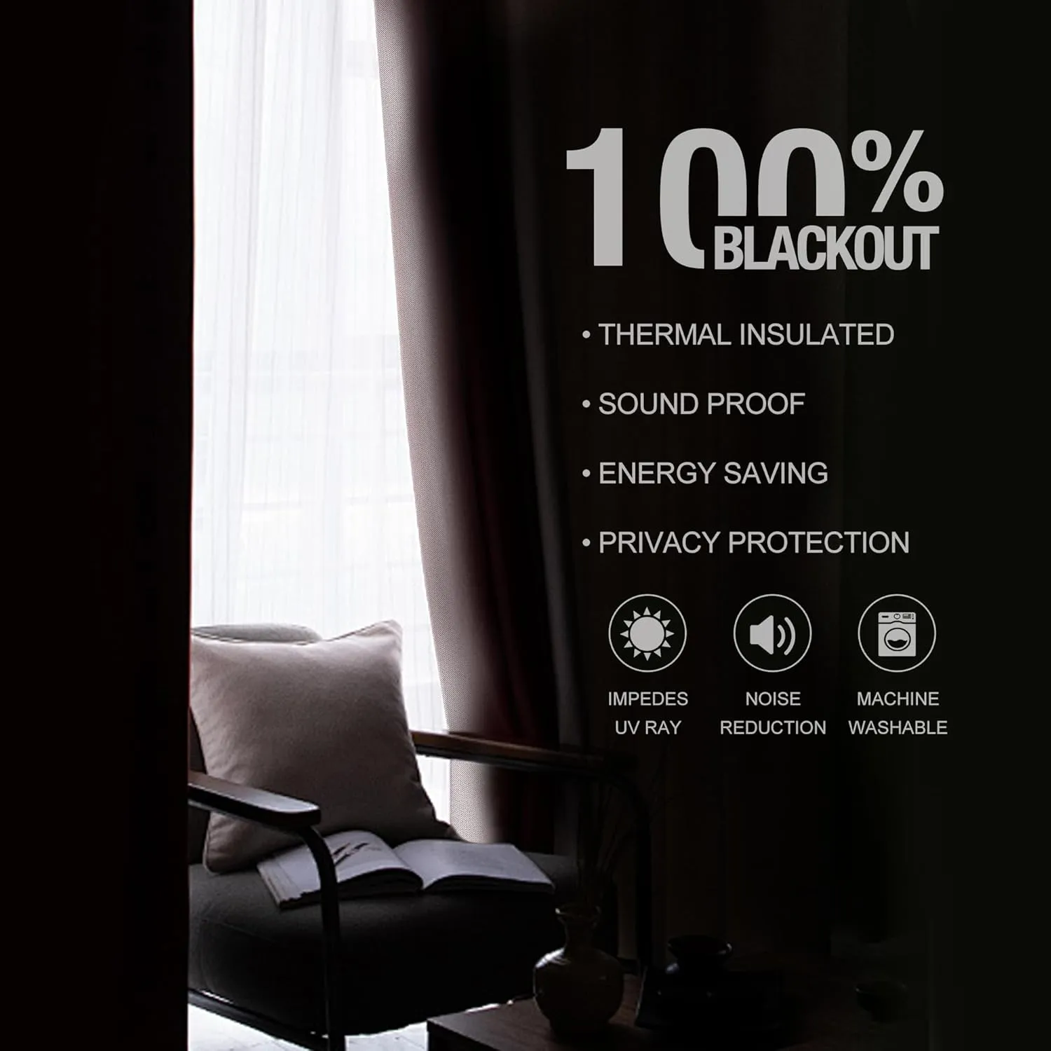 Linen Full Blackout Curtains Pink for Bedroom 84 inches Length Energy Saving Burlap Texture Window Curtains for Living Room Chevron Room Darkening Curtain Drapes 50" w x 2 Panels, Grommet Top