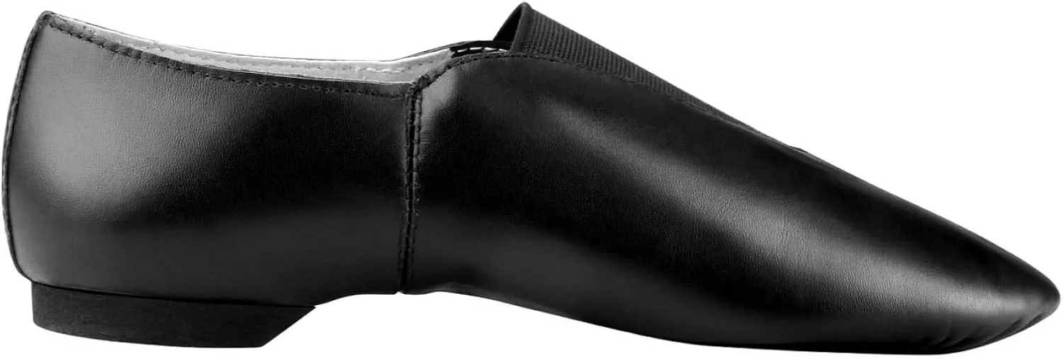 Linodes Leather Jazz Shoe Slip On (Toddler/Little Kid/Big Kid) with Elastic Top Piece