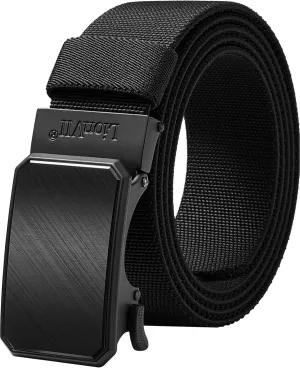 LionVII Mens Belt Ratchet Elastic, Stretch Belt for Work Slide with Automatic Buckle for Men, Adjustable to Fit 28-49" Waist