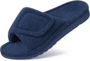 Litfun Women's Orthopedic Slippers with Arch Support Adjustable Open Toe House Shoes for Plantar Fasciitis