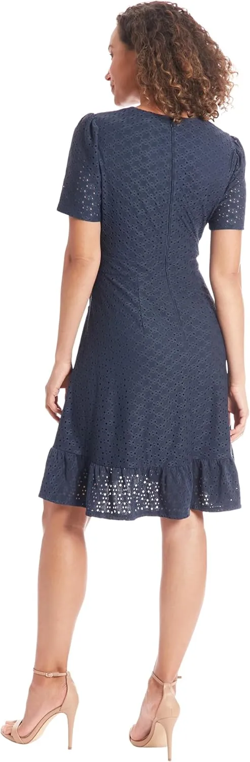 London Times Summer Ruffle Short Cocktail Petite Dresses for Women Party