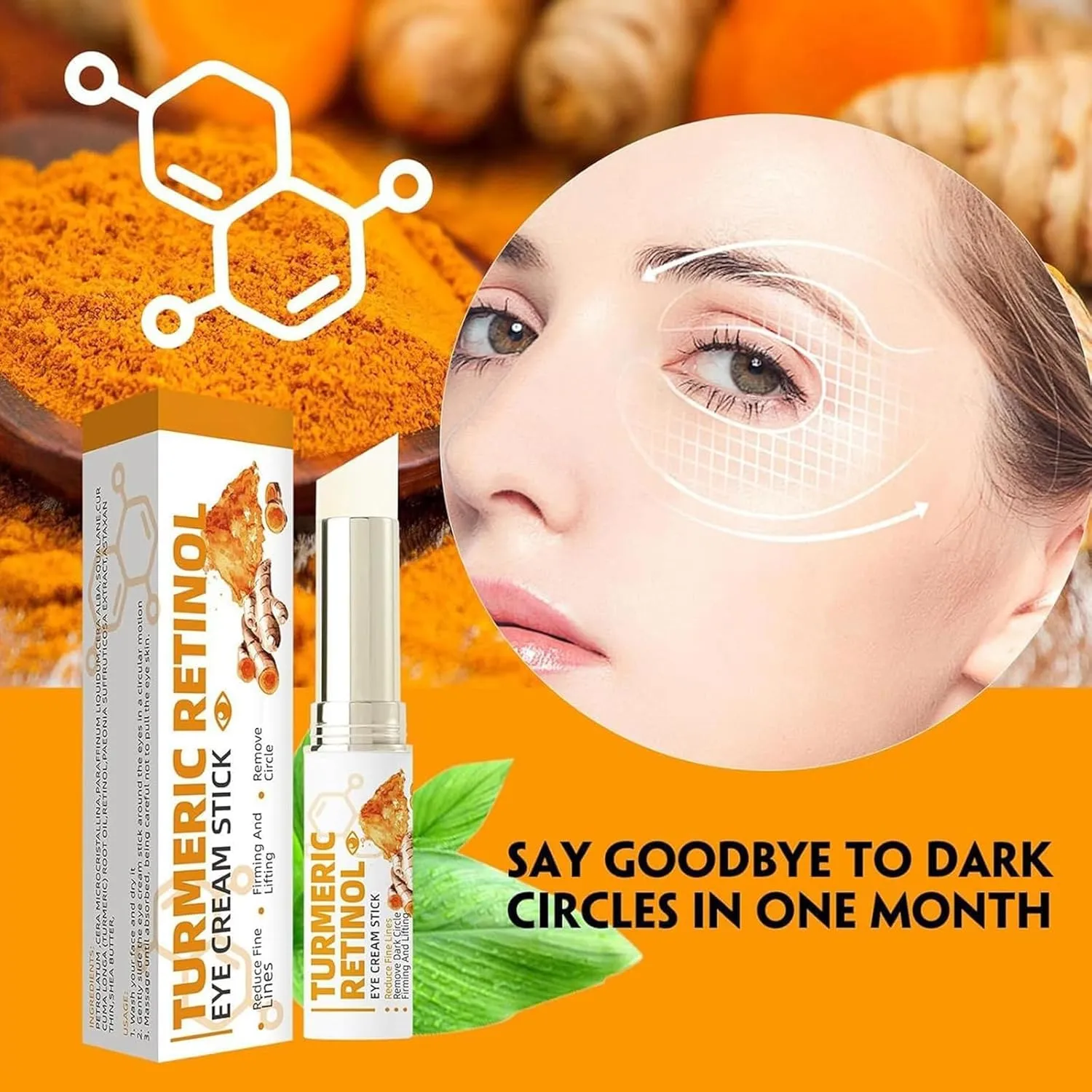 Lumibalm For Under Eye Bags, Lumi Balm For Under Eye Bags, Lumibalm, Lumibalm Eye Bags, Lumistick for Eye Bags, Turmeric Eye Cream Stick, Lumistick Eye Cream Stick (3 PCS, 1)
