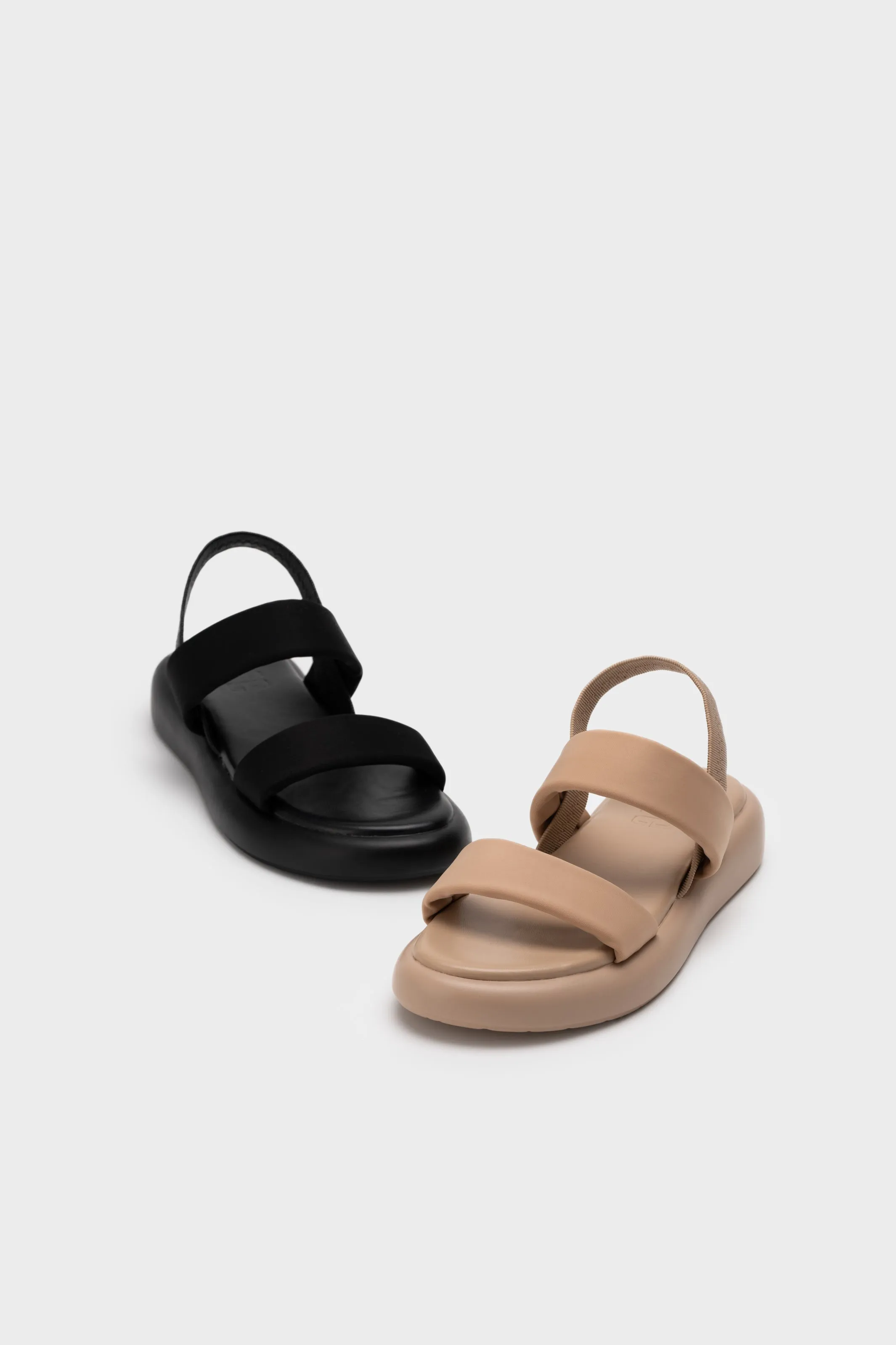 LYCRA PADDED STRAPPY FLATFORM SANDAL