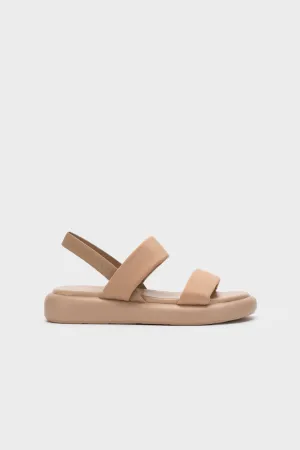 LYCRA PADDED STRAPPY FLATFORM SANDAL