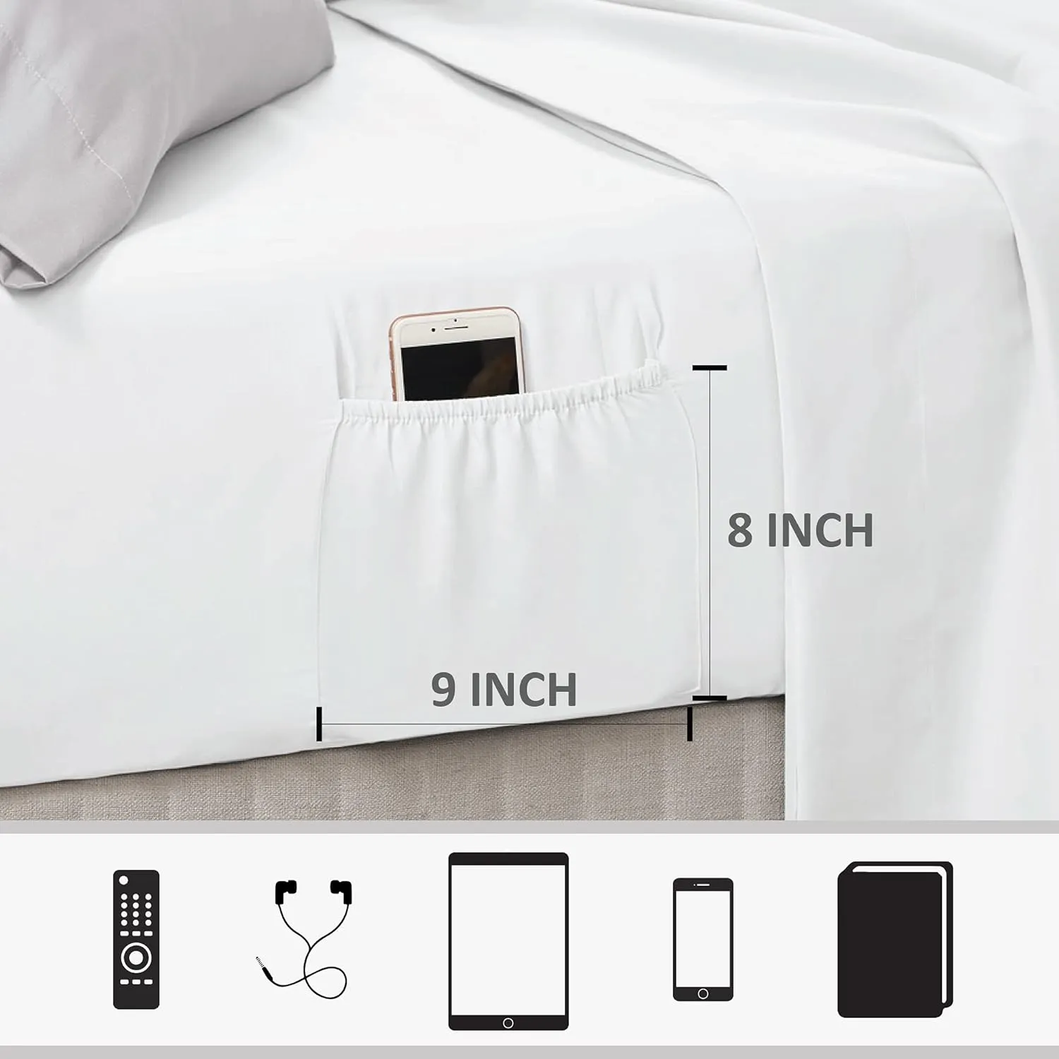 Madison Park Bed in A Bag-Trendy Casual Design Cozy Comforter with Complete Sheet Set with Side Pocket, All Season Cover, Matching Shams, Queen, Leaf Yellow 9 Piece