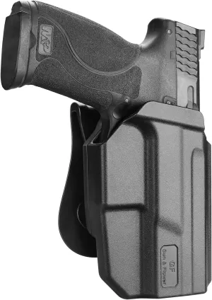 M&P 9MM OWB Holster for S&W M&P 9MM/.40 M2.0 Full Size 4.25'' and Compact 4'' 3.6'' - Soft Silicon Paddle, 360 Degrees Adjustable, Open/Outside Carry - Right Hand