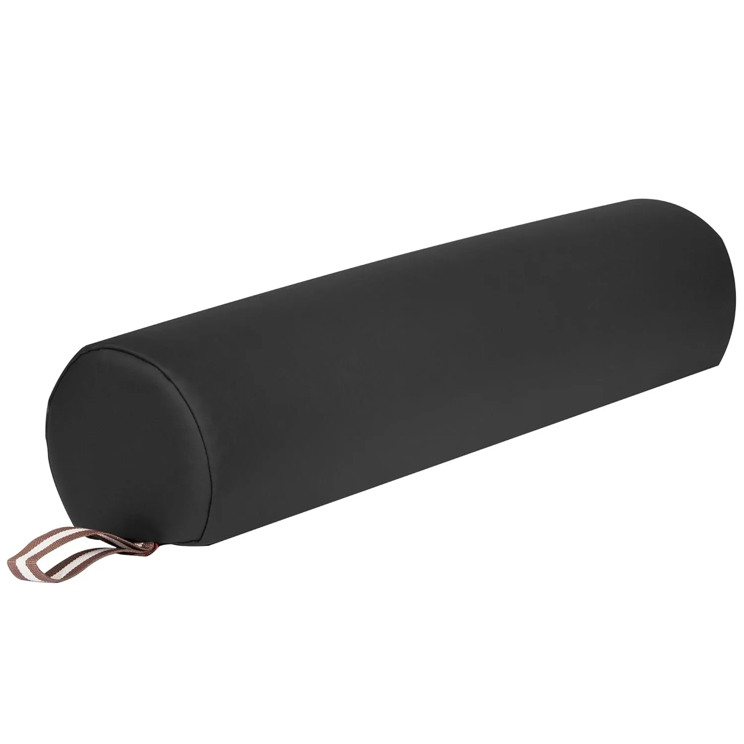 Master Massage Massage Bolster,Pillow Cushion, PU Upholstery, 100% Memory Foam, for Massage/Spa/Beauty/Tattoo/Back Pain Relief, (6" 3/4-round, Black)