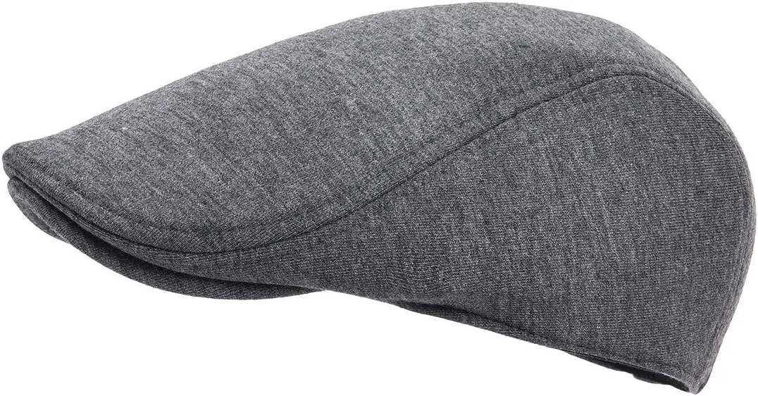 Men Cotton Newsboy Cap Soft Fit Cabbie Hat