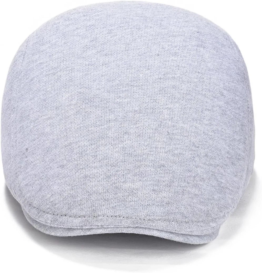 Men Cotton Newsboy Cap Soft Fit Cabbie Hat