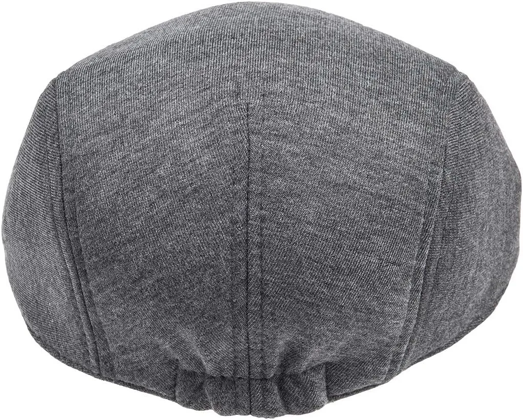 Men Cotton Newsboy Cap Soft Fit Cabbie Hat