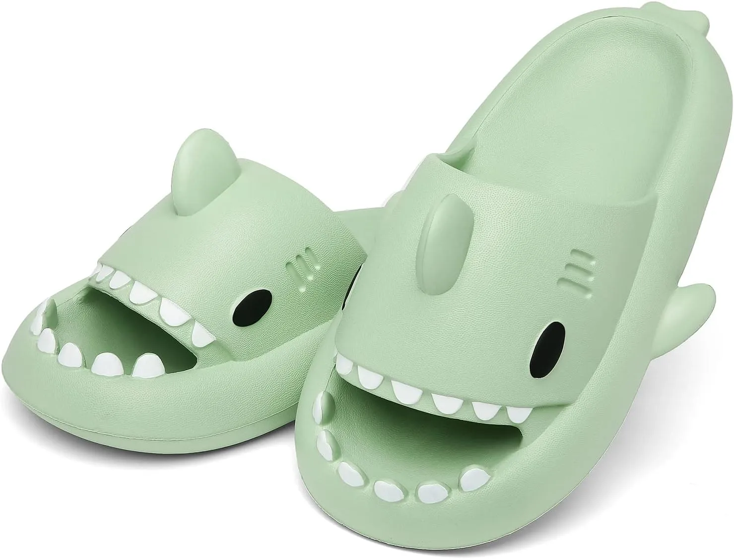 Men's and Women's Shark Slides Cloud Slippers Summer Novelty Open Toe Slide Sandals Anti-Slip Beach Pool Shower Shoes with Cushioned Thick Sole