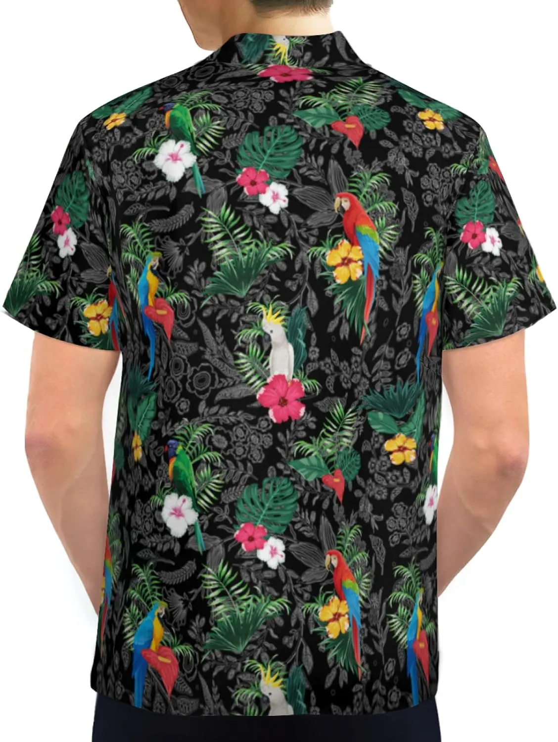 Mens Hawaiian Shirts Short Sleeve Button Up Beach Shirts
