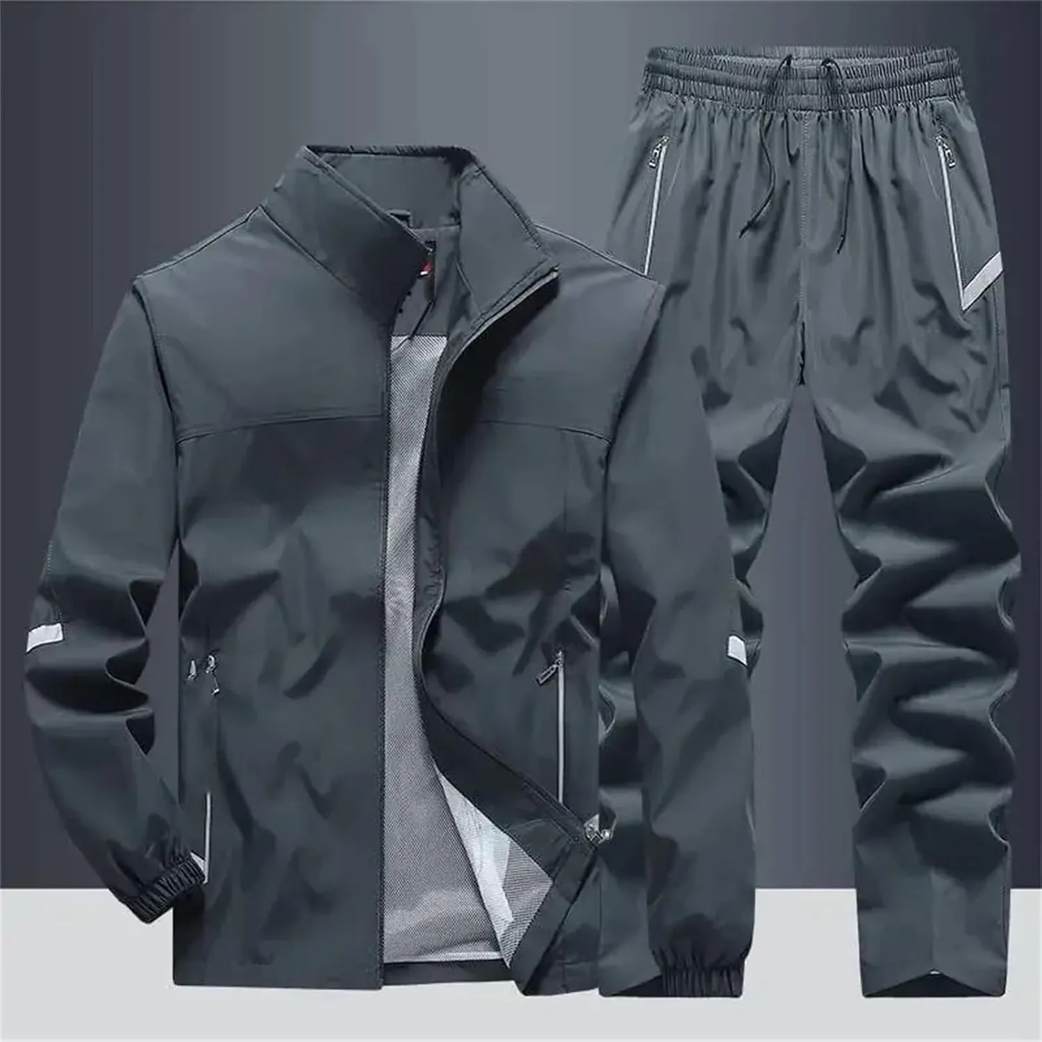 Men’s Outdoor Hiking Set Spring Summer Quick-Dry Windbreaker & Trail Cargo Pants