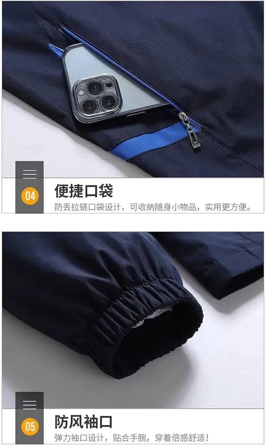 Men’s Outdoor Hiking Set Spring Summer Quick-Dry Windbreaker & Trail Cargo Pants