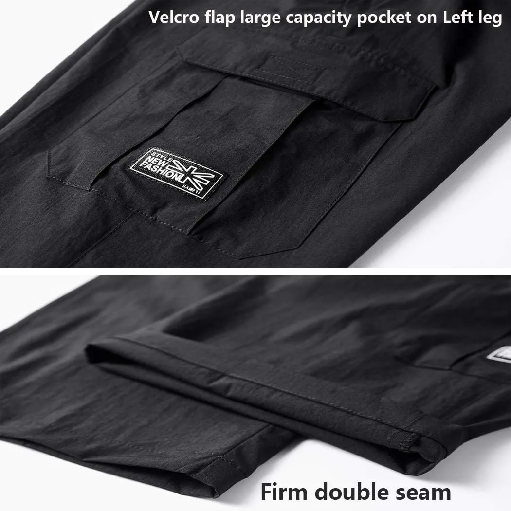 Men's Outdoor Hiking Shorts Quick Dry Stretchy 3/4 Capri Pants Cargo Shorts Male