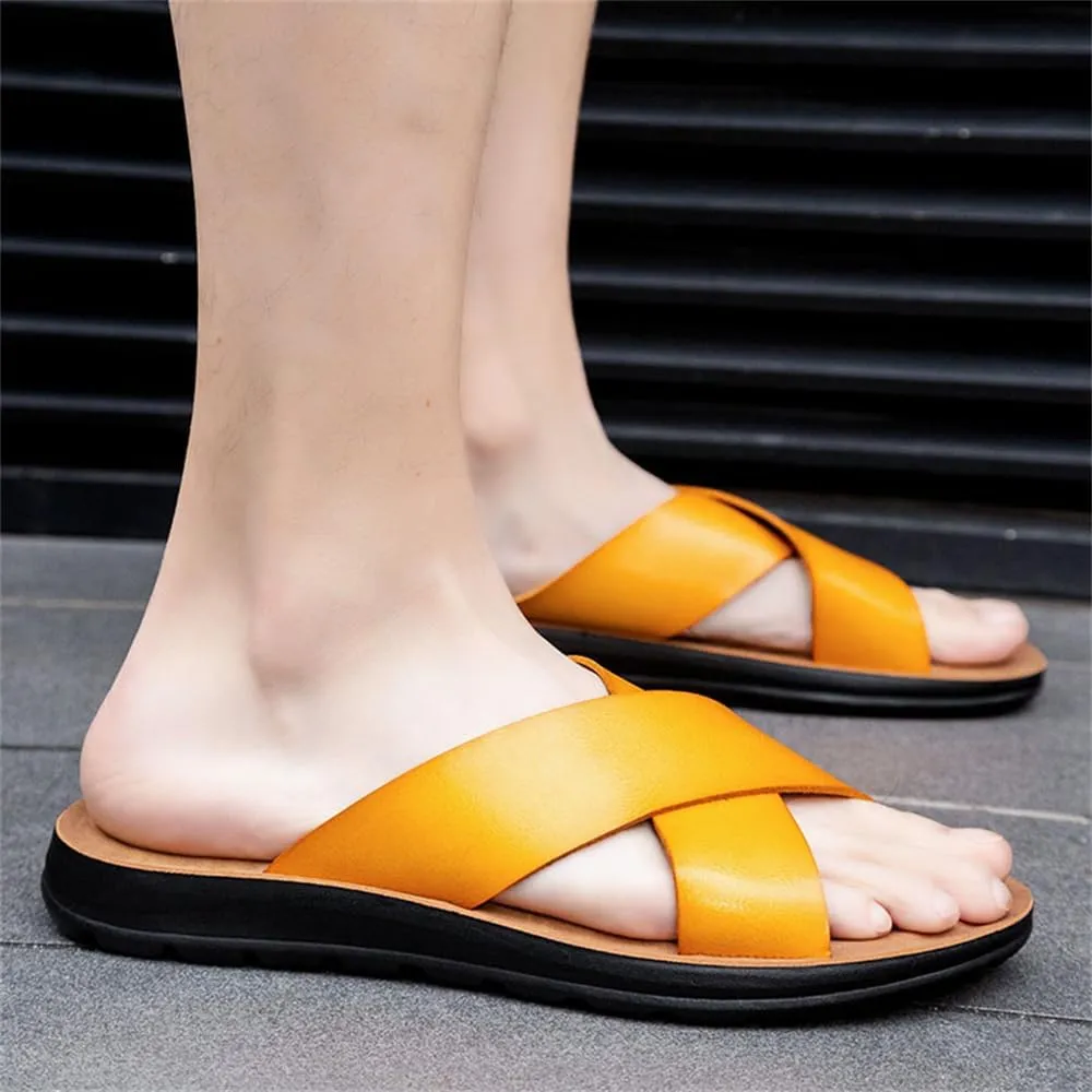 Men's Sandals Cross Slides Soft Cushion Footbed Comfort Athletic Slippers Indoor and Outdoor Beach Sandals Quick-Dry