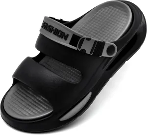 Men's Slide Sandals Indoor and Outdoor, Casual Platform Slide Sandals for Men Spring Summer, Lightweight Comfortable Cushioned Open Toe Men’s Slippers Shoes