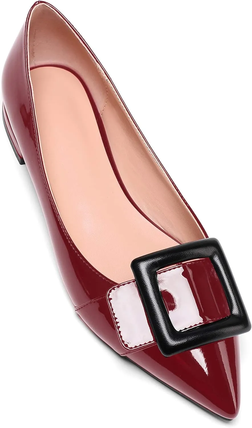 Mettesally Women's Pointed Toe Ballet Flat Shoes Cap Toe Classic Ballet Flats Walking Shoes Casual Formal Slip-On Flat Dress Shoes