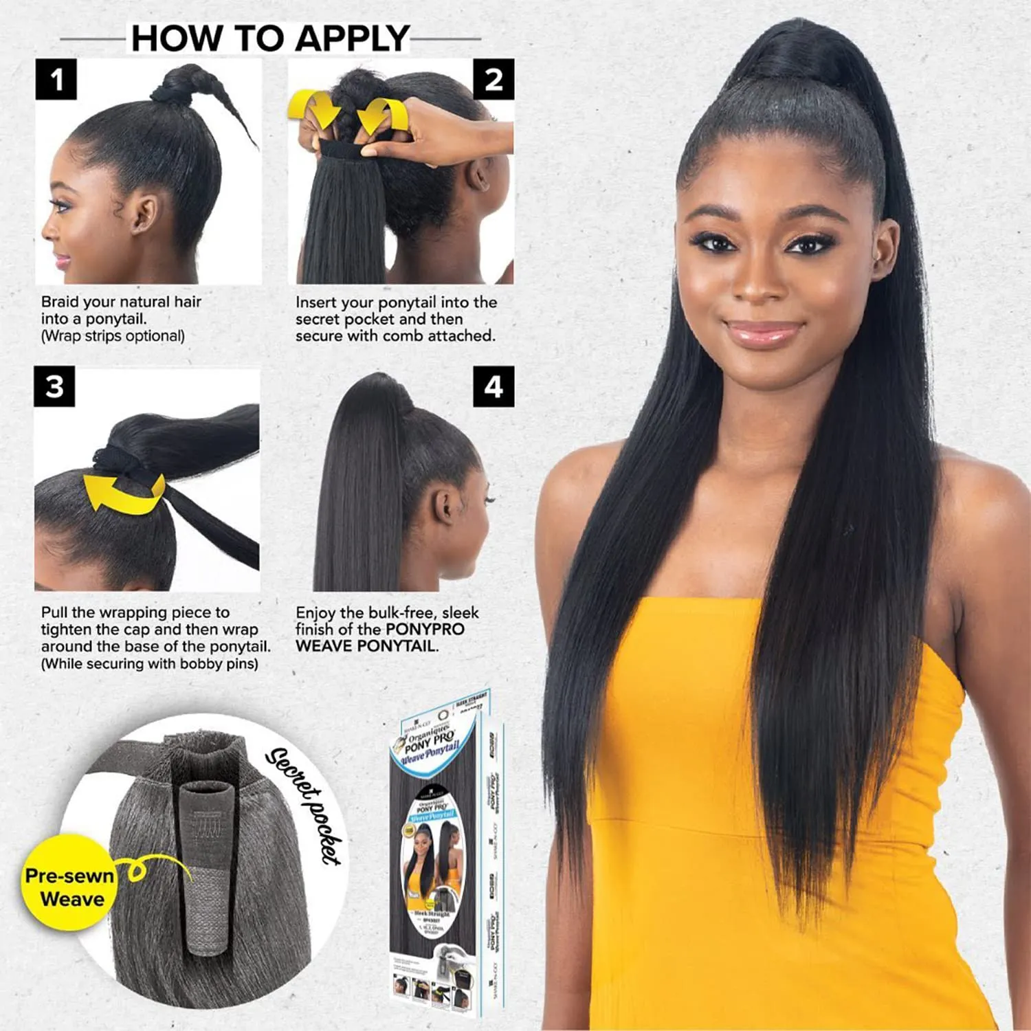 Milky Way Weave Organique Pony Pro Ponytail Sleek Straight (OP430)