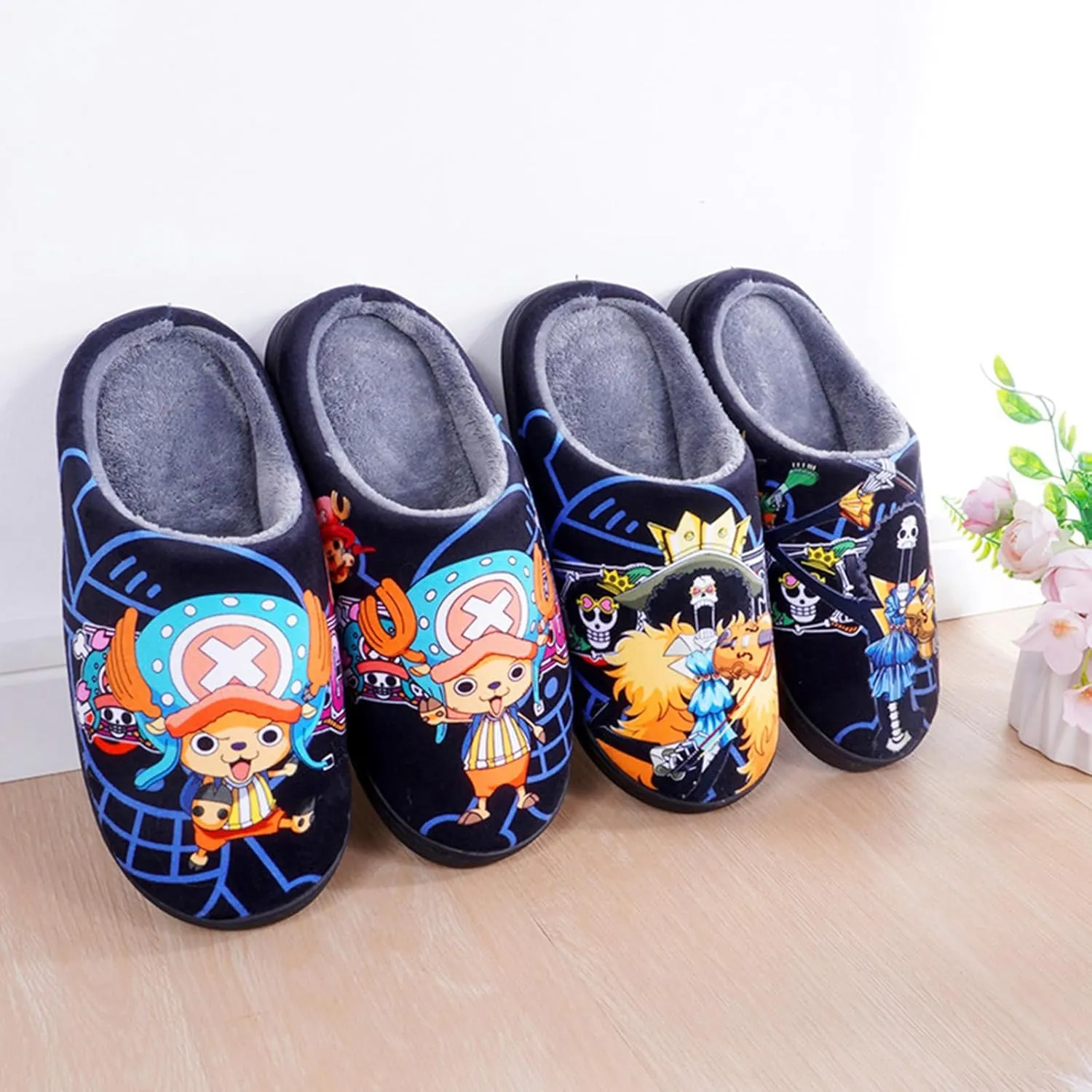 MOTOFUTURE Mens Womens Soft Warm House Non-slip Foam Slippers, Cosplay Japanese Anime House Slippers, Gifts for Adult Kids