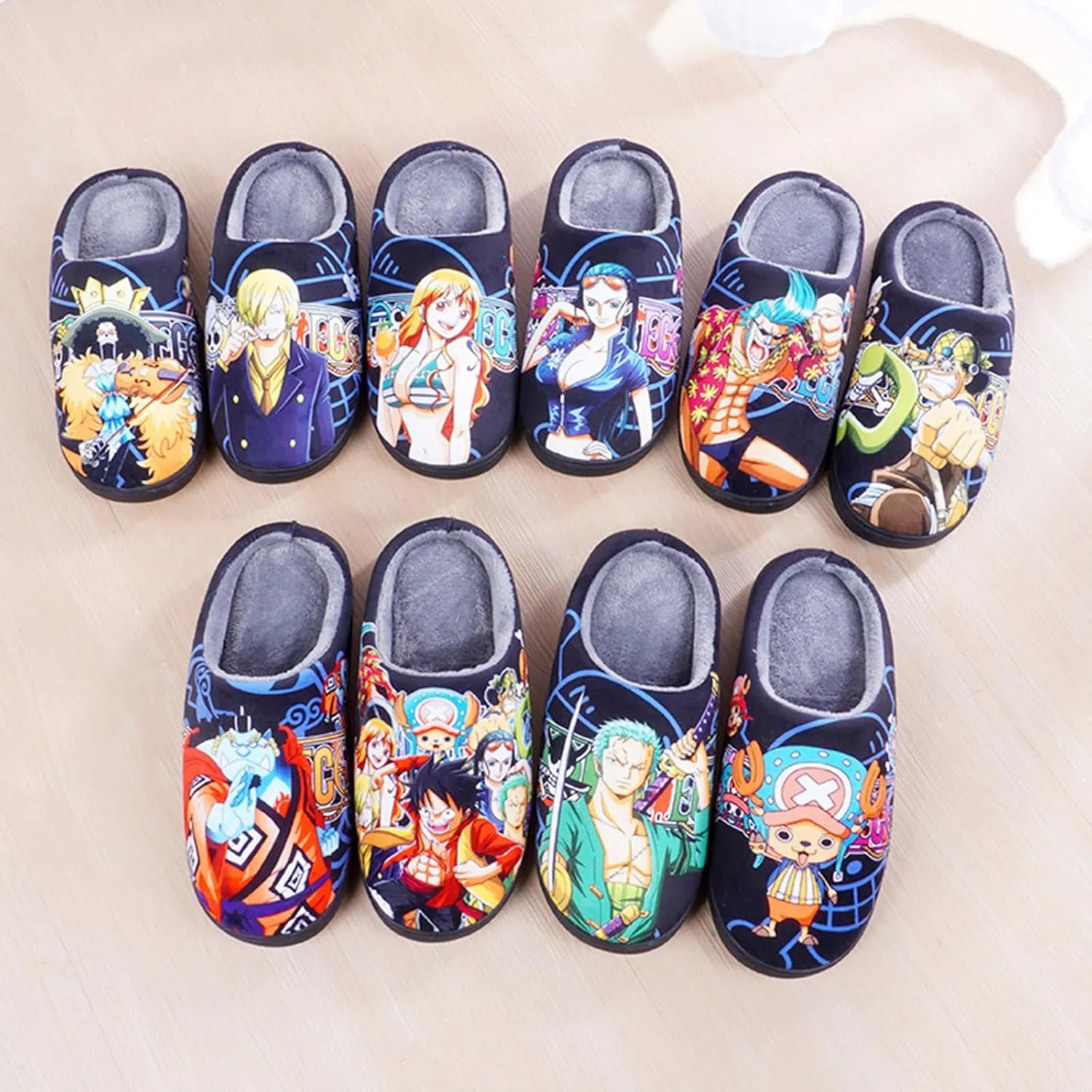 MOTOFUTURE Mens Womens Soft Warm House Non-slip Foam Slippers, Cosplay Japanese Anime House Slippers, Gifts for Adult Kids