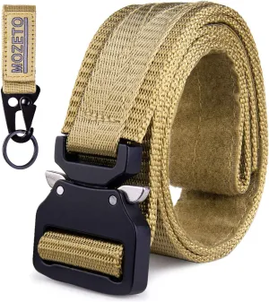 MOZETO Tactical Belts for Men 1.5" Nylon EDC CCW Gun Belt for Concealed Carry Holsters with Heavy Duty Quick Release Buckle