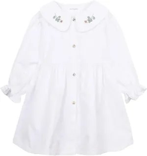 Mud Kingdom Girls Drees Peter Pan Collar Ruffle Lace Collared Long Sleeve Dress 2-8 Years
