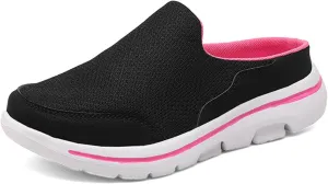 Mules for Women 2025 Breathable Orthopedic Slip On Clogs Comfortable Summer Arch Support Shoes Lightweight Open Back Shoes Comfort Slip-On Walking Mules Sneakers Closed Toe Slippers
