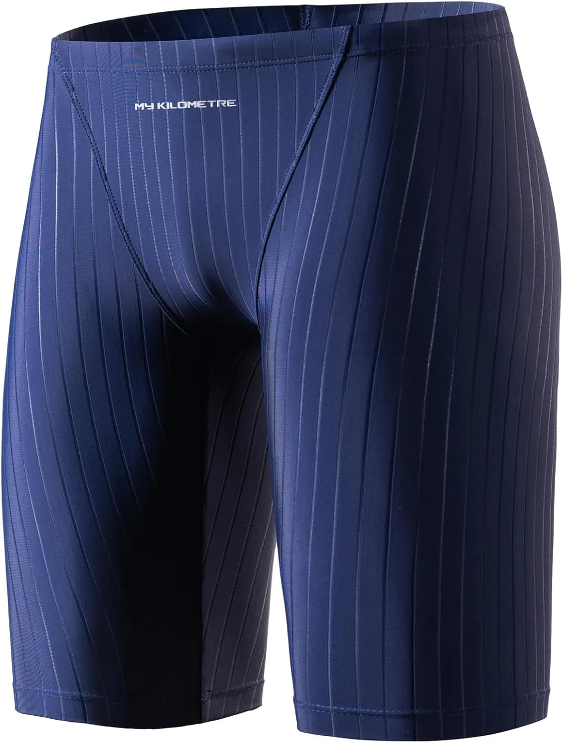 MY KILOMETRE Men's Swimsuit Jammer Solid Swim Jammers Endurance Long Racing Training Swimsuit