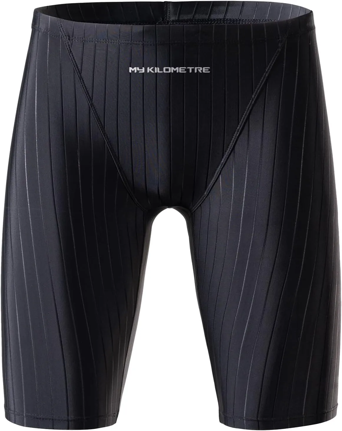 MY KILOMETRE Men's Swimsuit Jammer Solid Swim Jammers Endurance Long Racing Training Swimsuit