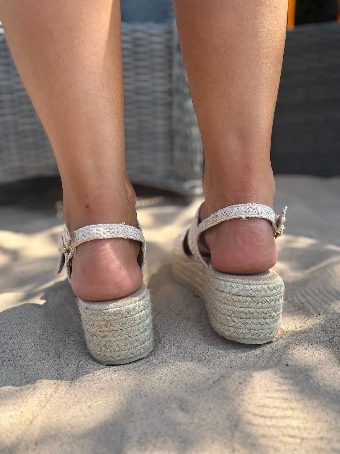 Natural Weave Espadrille Sandals