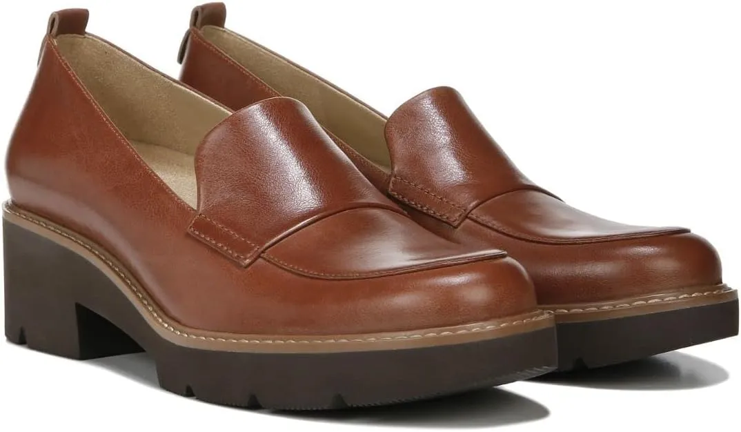 Naturalizer Women's Darry Slip-On Lightweight Lug Sole Heeled Loafer