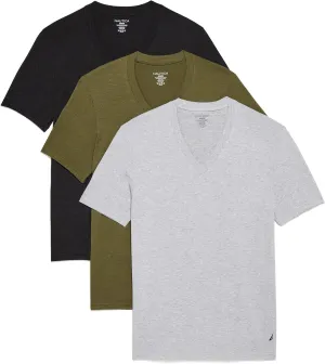 Nautica Men's 3-Pack Heathered V-Neck T-Shirt
