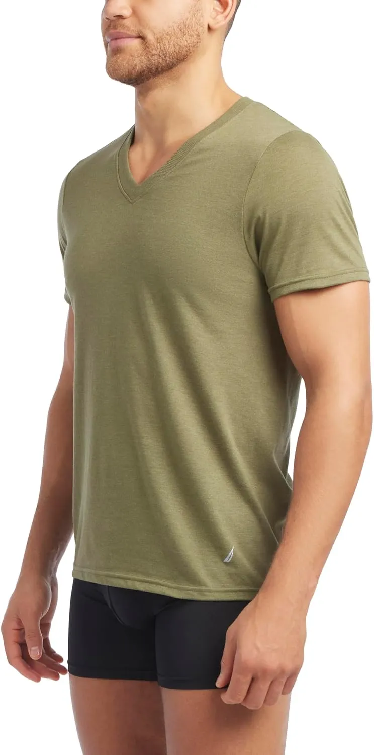 Nautica Men's 3-Pack Heathered V-Neck T-Shirt