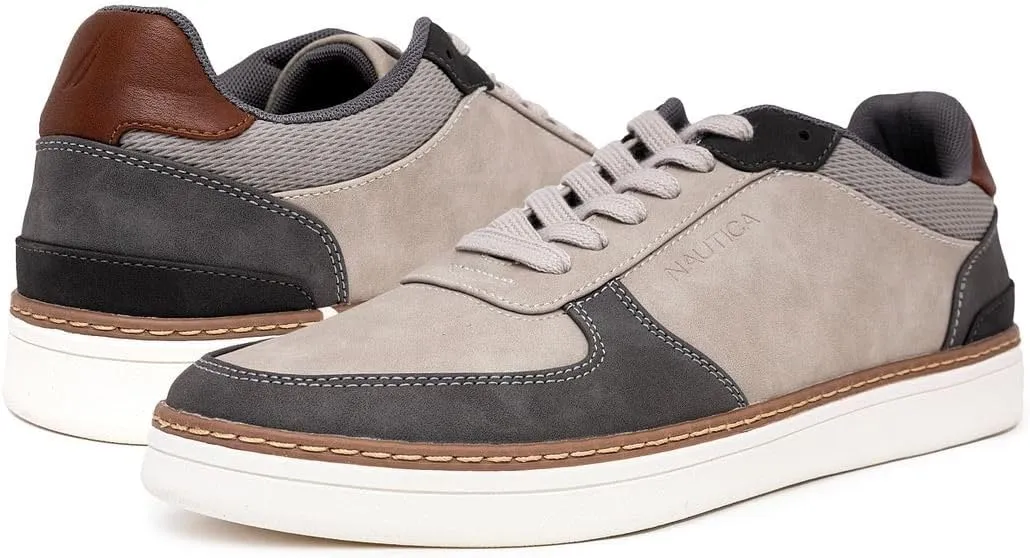 Nautica Men's Classic Lace-Up Low Top Fashion Sneaker Loafer - Stylish and Comfortable Casual Shoe