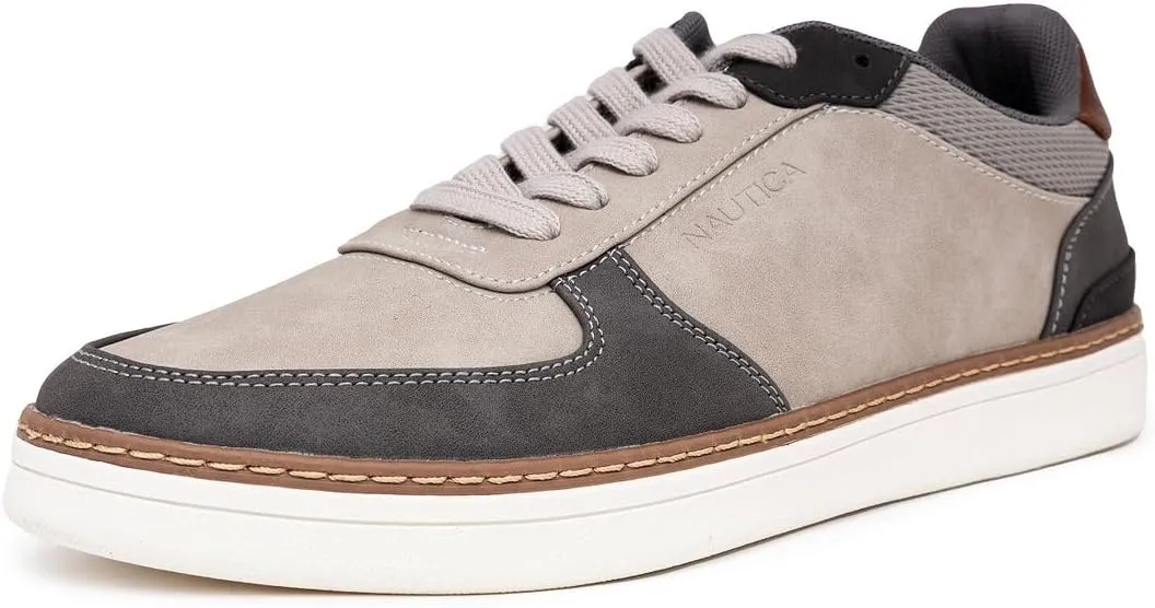 Nautica Men's Classic Lace-Up Low Top Fashion Sneaker Loafer - Stylish and Comfortable Casual Shoe