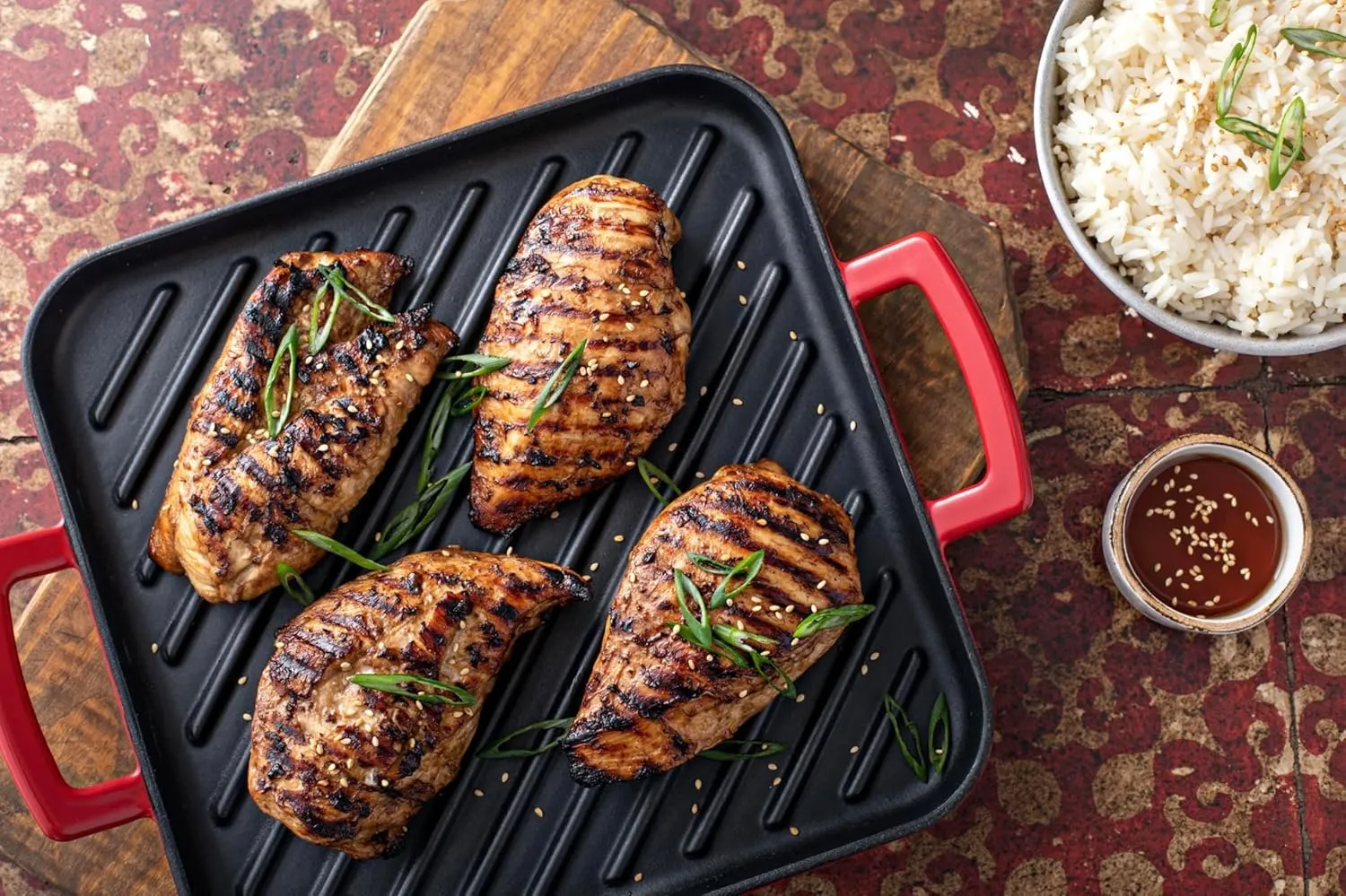 New York Steak & Seafood Teriyaki Chicken Cutlets – Frozen Boneless Skinless Chicken Breast Fillets Marinaded in Sweet & Savory Teriyaki Glaze - 8 × 4 oz Individually Wrapped Portions Ready to Cook in Air Fryer | Oven | Grill (8 Cutlets)