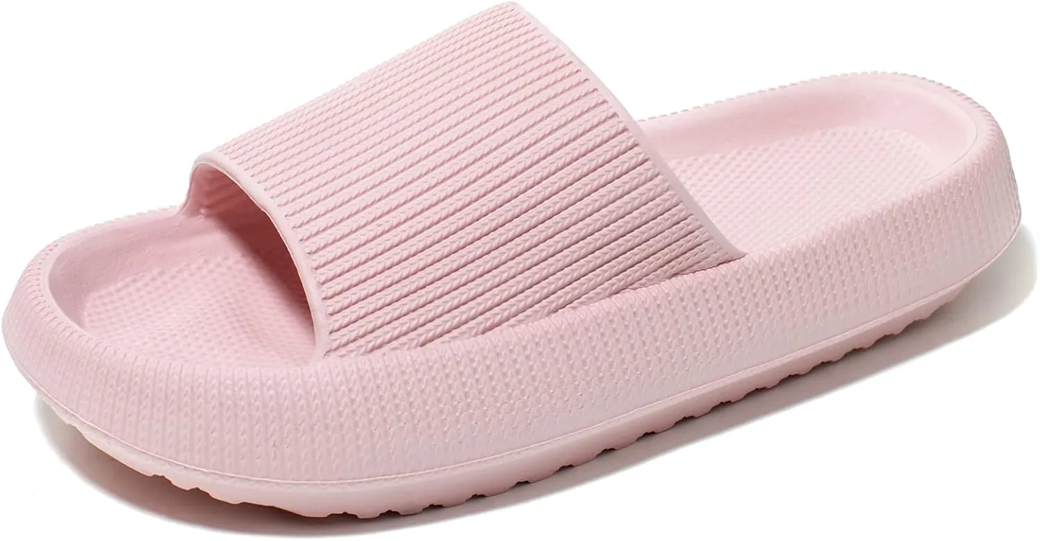 NewDenBer Cloud Slides Slippers for Women and Men Soft Cushioned Thick Sole Shower Bathroom Indoor Outdoor House Slide Sandals
