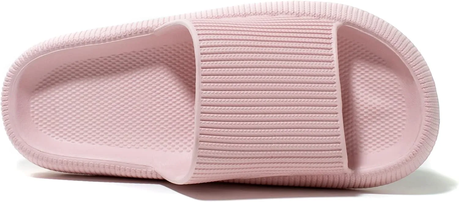 NewDenBer Cloud Slides Slippers for Women and Men Soft Cushioned Thick Sole Shower Bathroom Indoor Outdoor House Slide Sandals